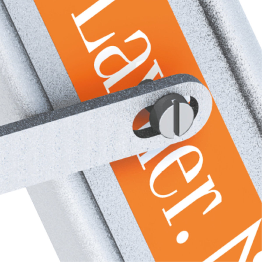 Layher TOPIC 1041 Allzweckleiter 3-teilig mit Stufen  3x6