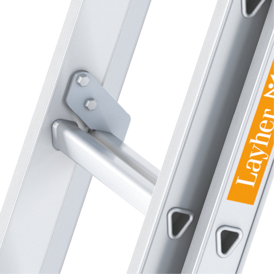 Layher TOPIC 1041 Allzweckleiter 3-teilig mit Stufen  3x6
