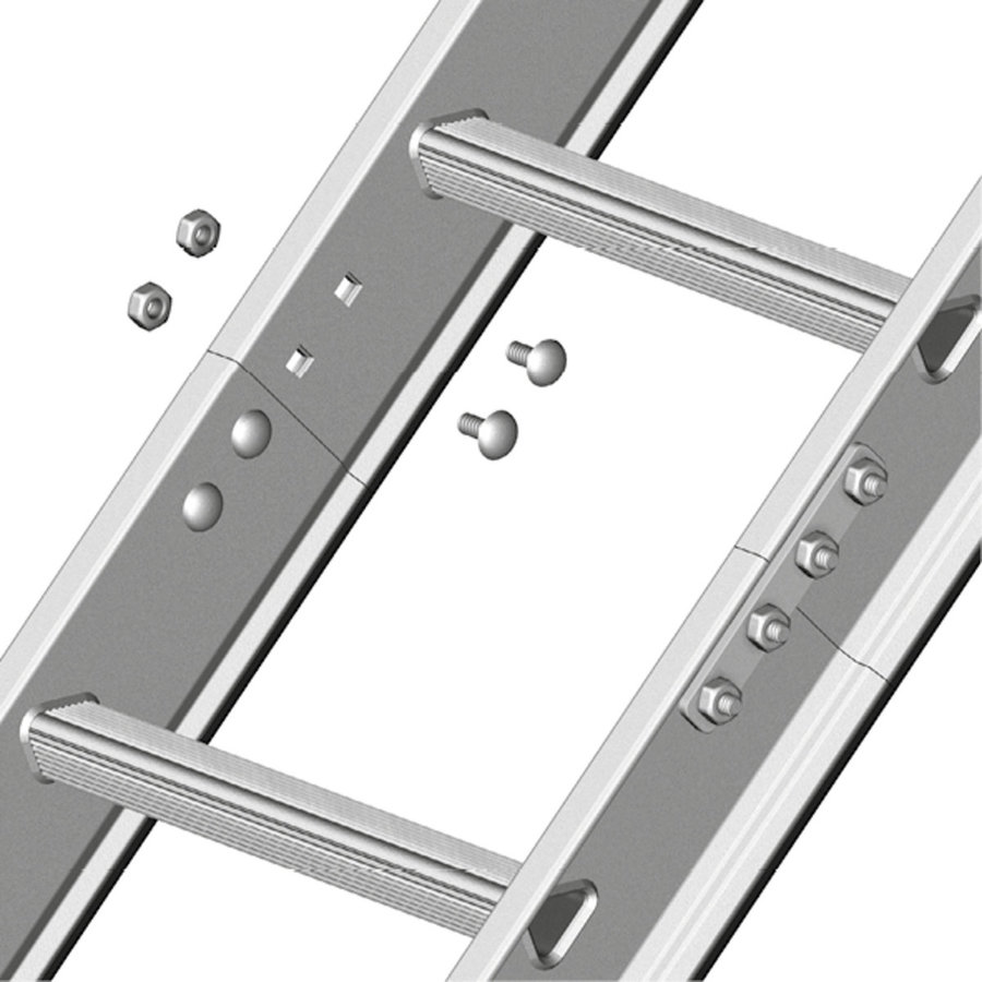 Layher Dachleiter TOPIC 15 Sprossen in Anthrazitgrau RAL 7016; gem. DIN 18160-5; Länge 4.20 m