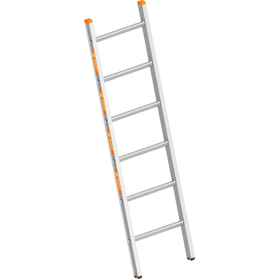Layher Sprossenanlegeleiter TOPIC 6 Sprossen; Aluminiumleiter mit 6 Sprossen, Länge 1.75 m
