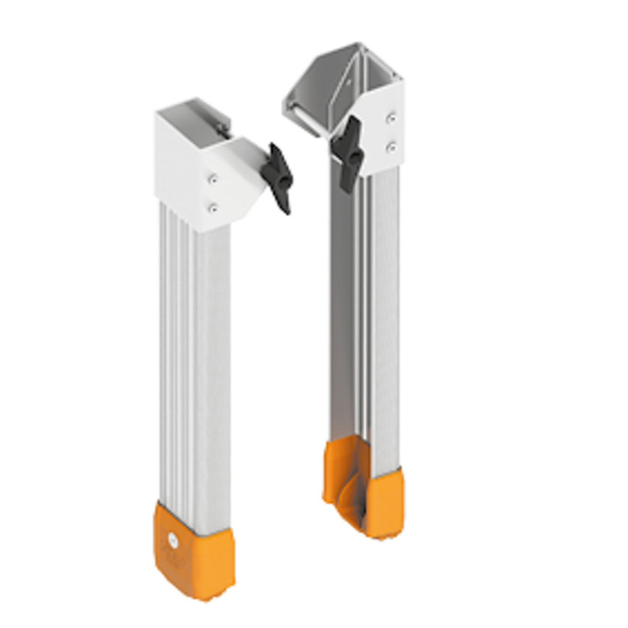 Layher Teleskopleiter TOPIC 4x4 Sprossen; Aluminiumleiter klappbar und universell einsetzbar, Länge 4.16 m