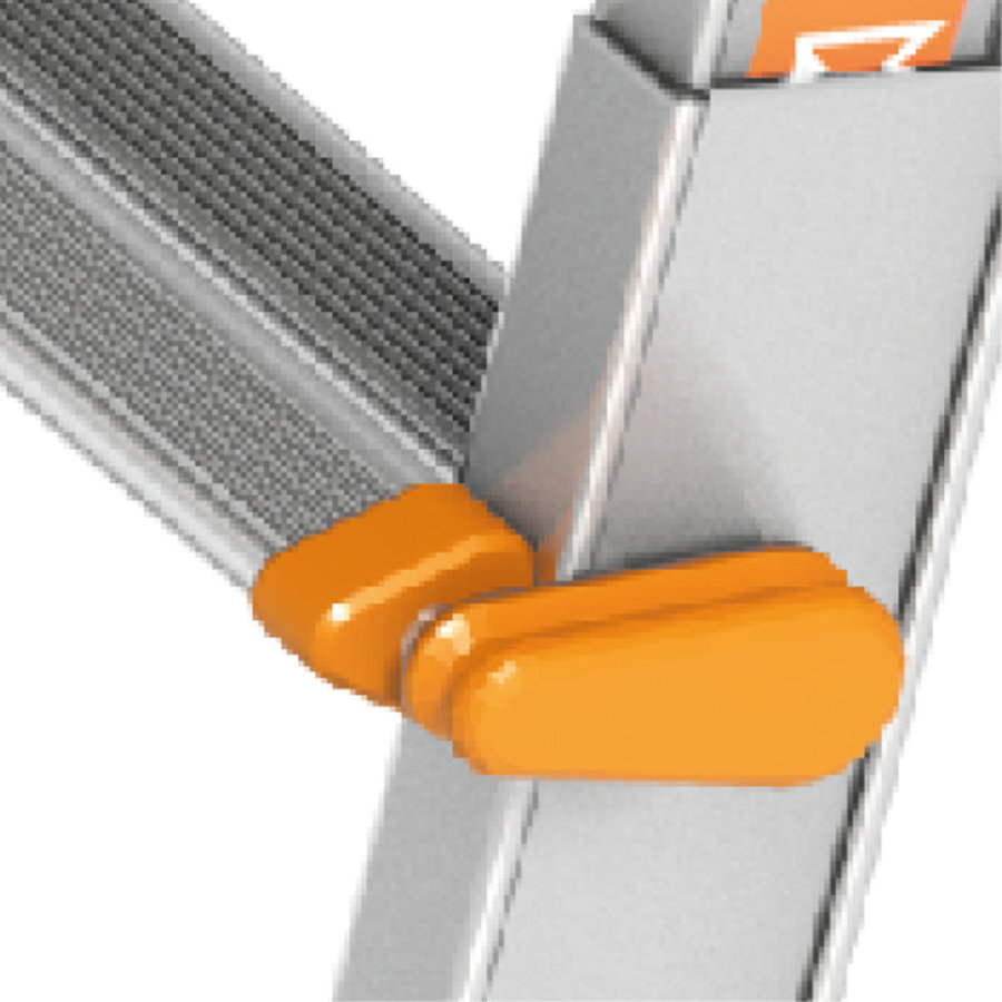 Layher Teleskopleiter TOPIC 4x4 Sprossen; Aluminiumleiter klappbar und universell einsetzbar, Länge 4.16 m