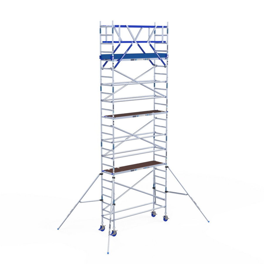 ASC Group IND Fahrgerüst breit, 1,35x2,50 m Holz-Plattformen, Arbeitshöhe bis 8,20m