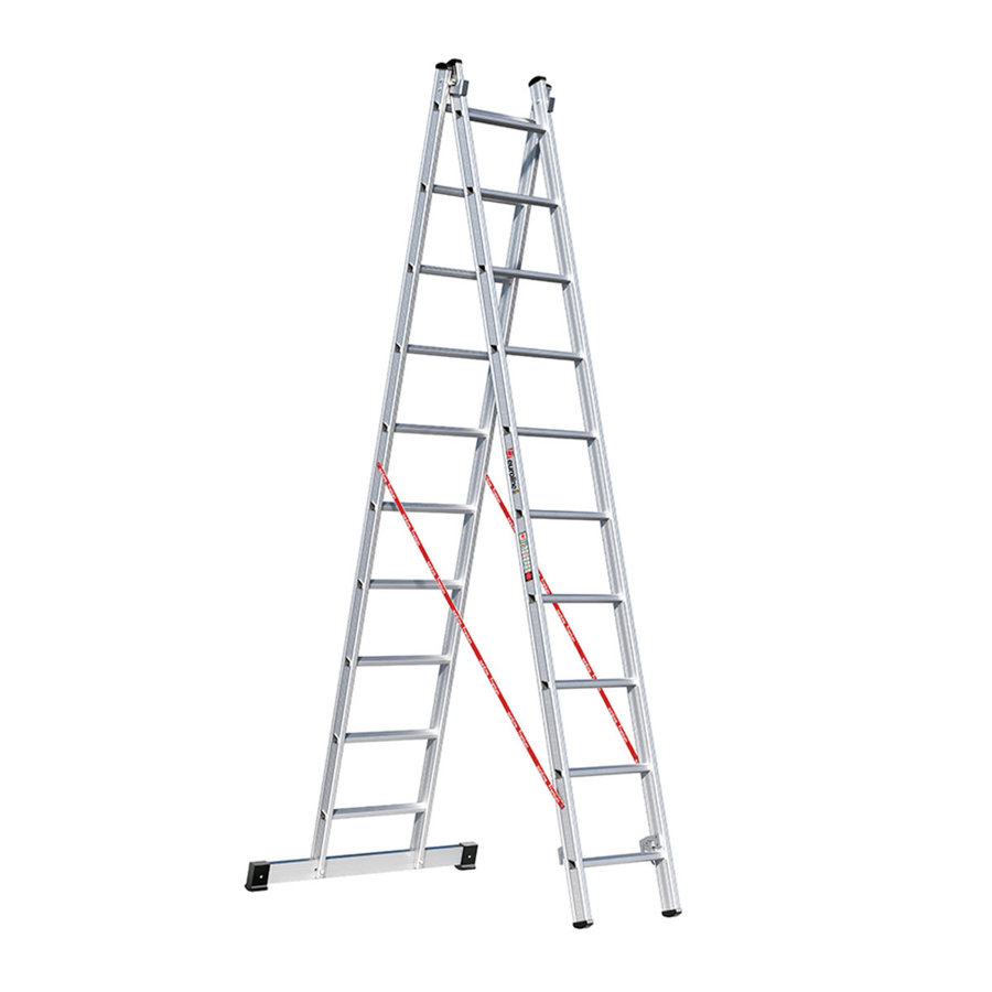 Euroline Alu-Mehrzweckleiter 2-teilig Nr. 306 2x10