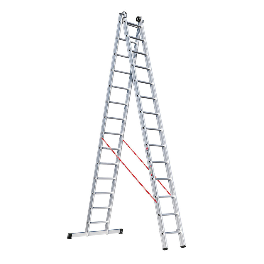 Euroline Alu-Mehrzweckleiter 2-teilig Nr. 306 2x14