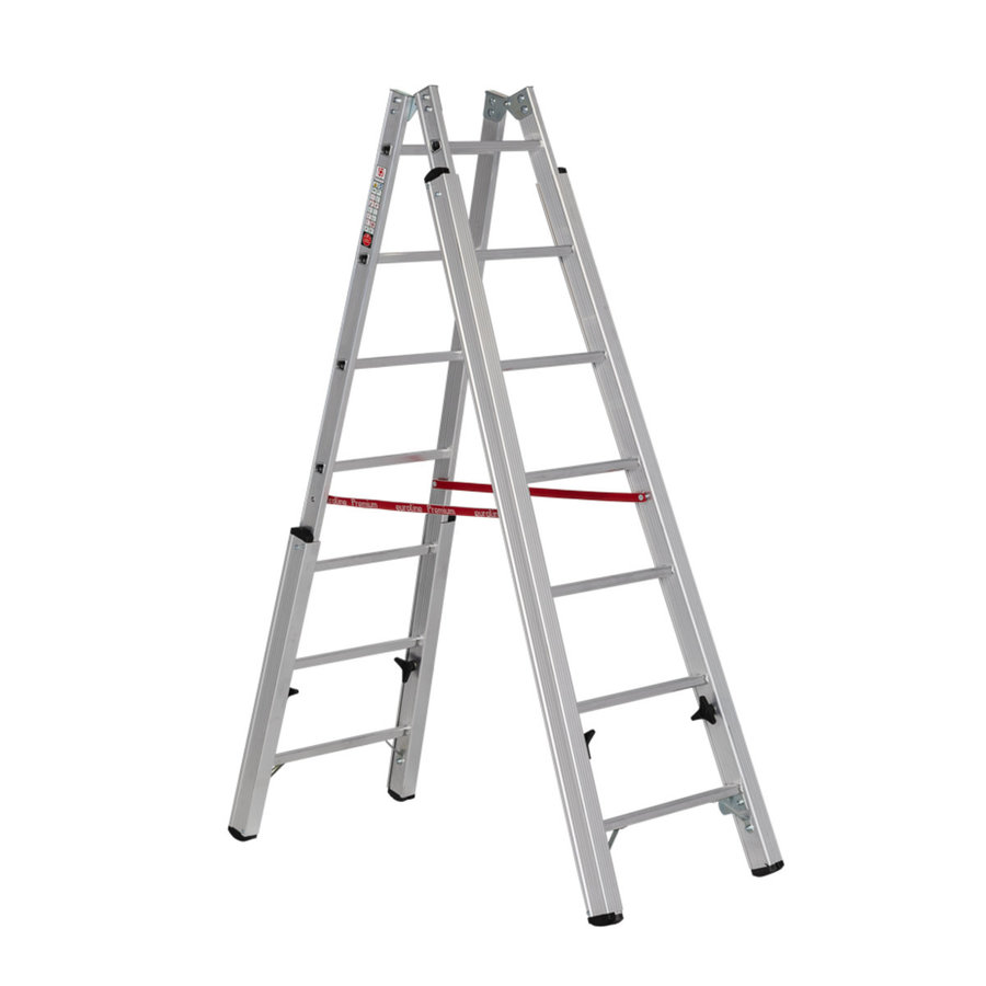 Euroline Alu-Treppenstehleiter Nr. 30576 2x7