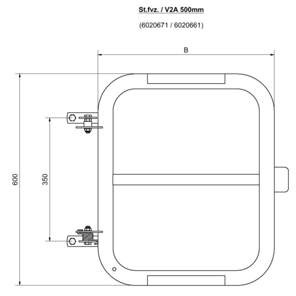 Hailo Professional Schranken mit Knieleiste - Lichter Durchgang 500 mm Aluminium
