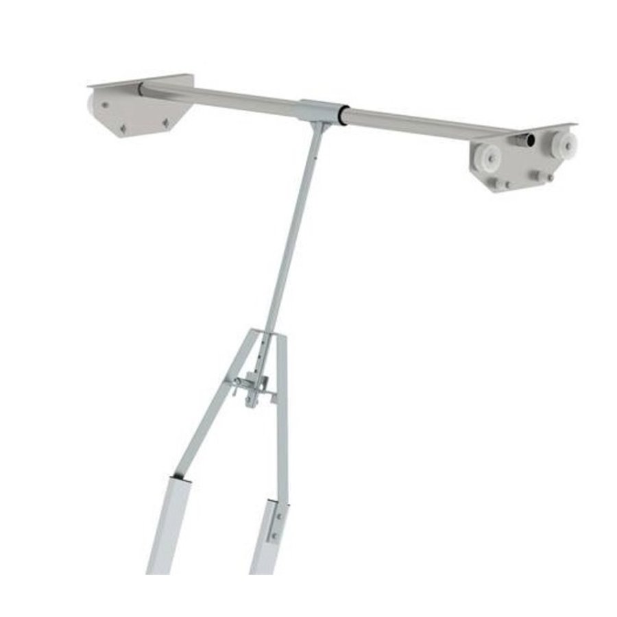 Euroline Alu-Regalleiter für Doppelregal, drehbar 7 Stufen