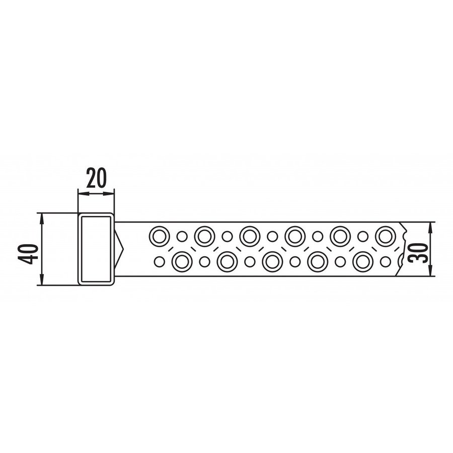 Hailo Professional Schachtleiter LW300 mm, Stahl feuerverzinkt 1.0037  0,84 m | 3 Sprossen