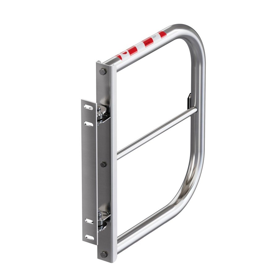 Hailo Professional Schranken mit Knieleiste an Bauwerken Edelstahl 1.4301