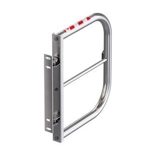 Hailo Professional Schranken mit Knieleiste an Bauwerken