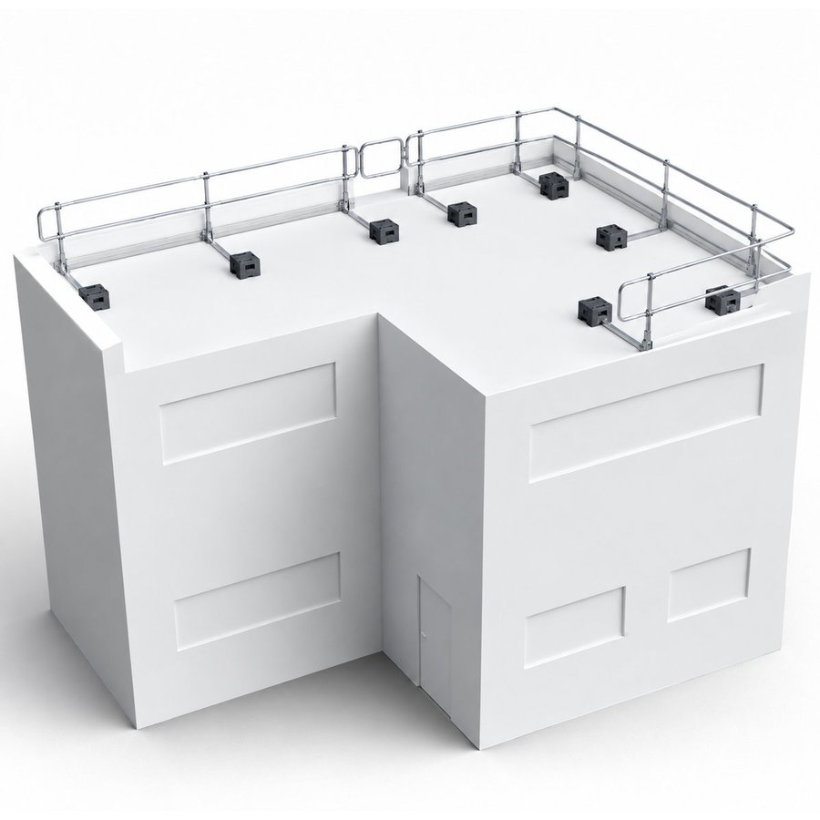 Hymer HYGHTS Geländersystem, Standard(90°), EN 13374 A  mit langem Ausleger, 60 Laufmeter
