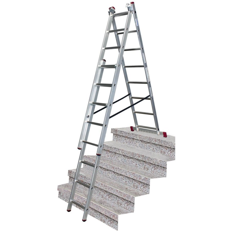 Krause CORDA Alu VielzweckLeiter Treppengängig 3x8 Sprossen