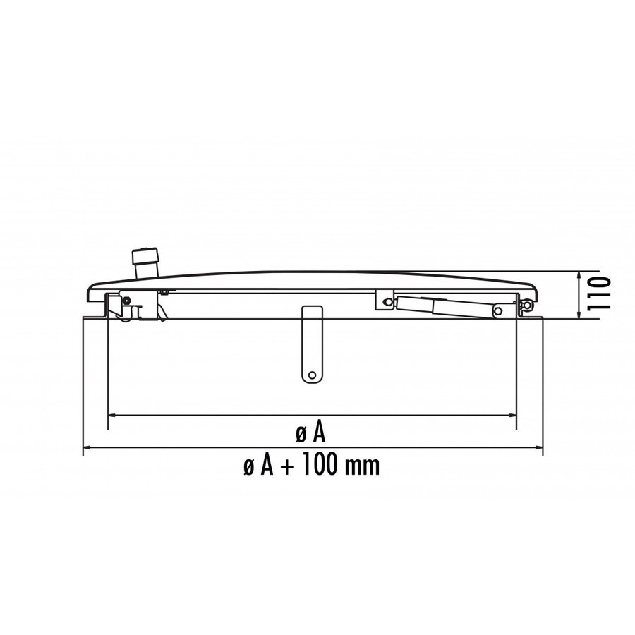 Hailo Professional HS3 Schachtabdeckung aus Edelstahl Durchmesser 800 mm | Geschlossen