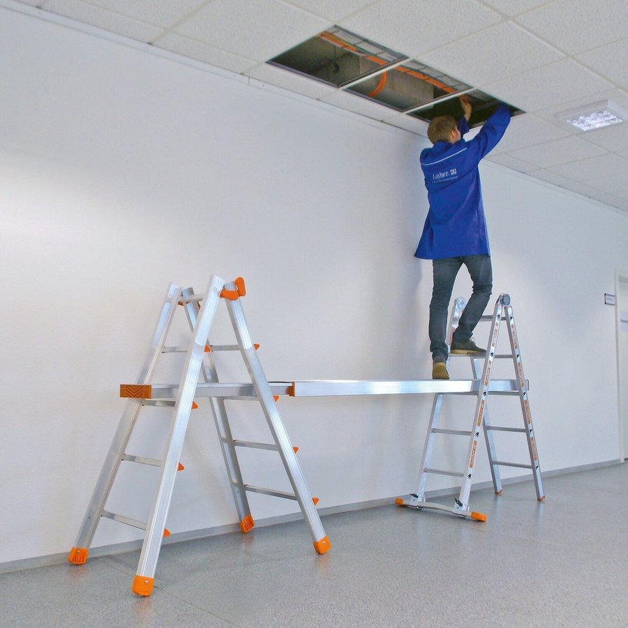 Layher Alu-Telesteg; ausziehbar auf max. Länge 4.00 m