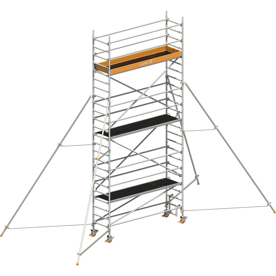 Layher UNI Standard P2 Fahrgerüst mit 5m Gerüststützen Gerüsthöhe 6,43 m