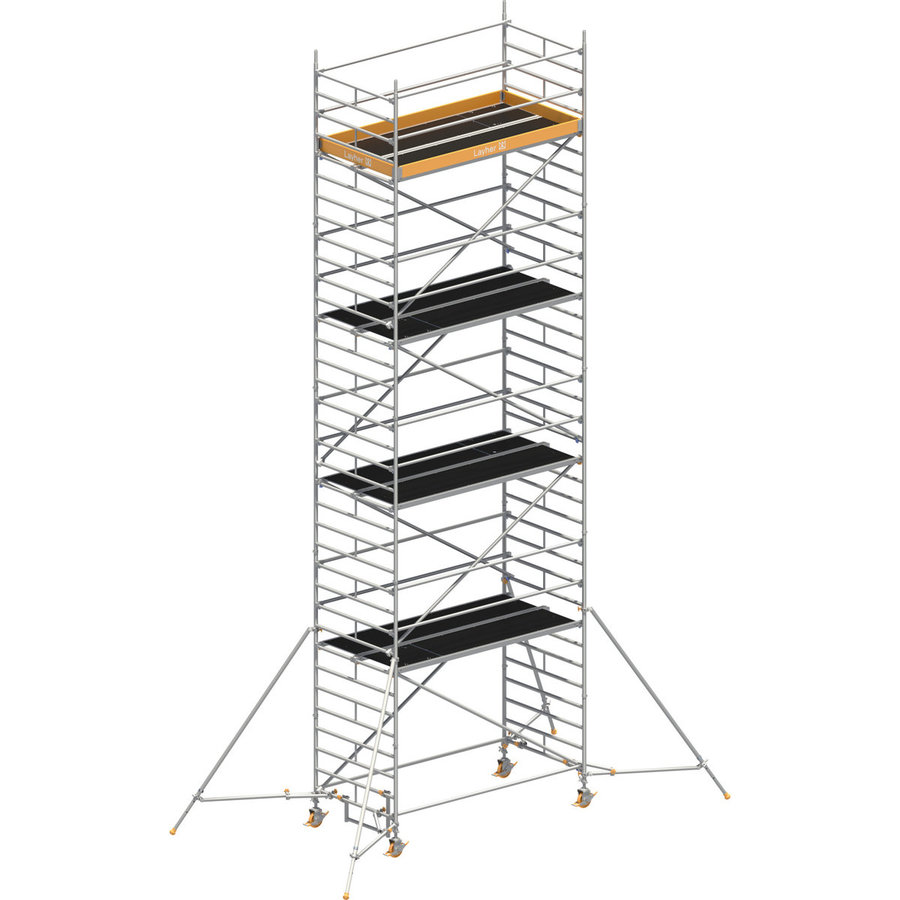 Layher UNI Breit P2 Fahrgerüst mit ausziehbaren Gerüststützen Gerüsthöhe 9,43 m
