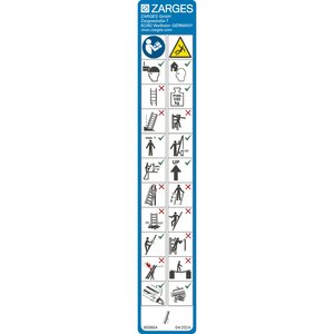 ZARGES Hinweisschild Schiebe- u. Seilzugleitern