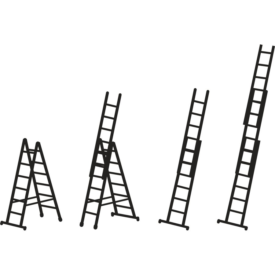 ZARGES Skymaster DX - Mehrzweckleiter 3x9 Sprossen