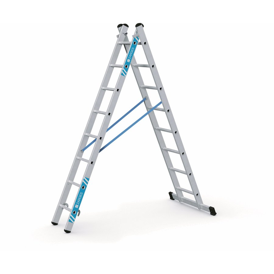ZARGES Combimaster Plus X - Kombi-Steh-Schiebeleiter 2x8 Sprossen