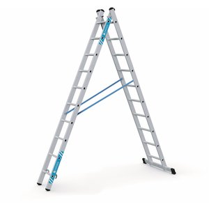 ZARGES Combimaster Plus X - Kombi-Steh-Schiebeleiter 2x10 Sprossen