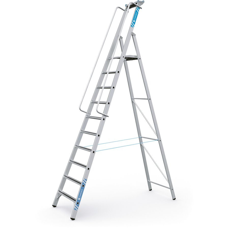 ZARGES Meistertritt S - LM-Stehleiter m Plattform 10 Stufen