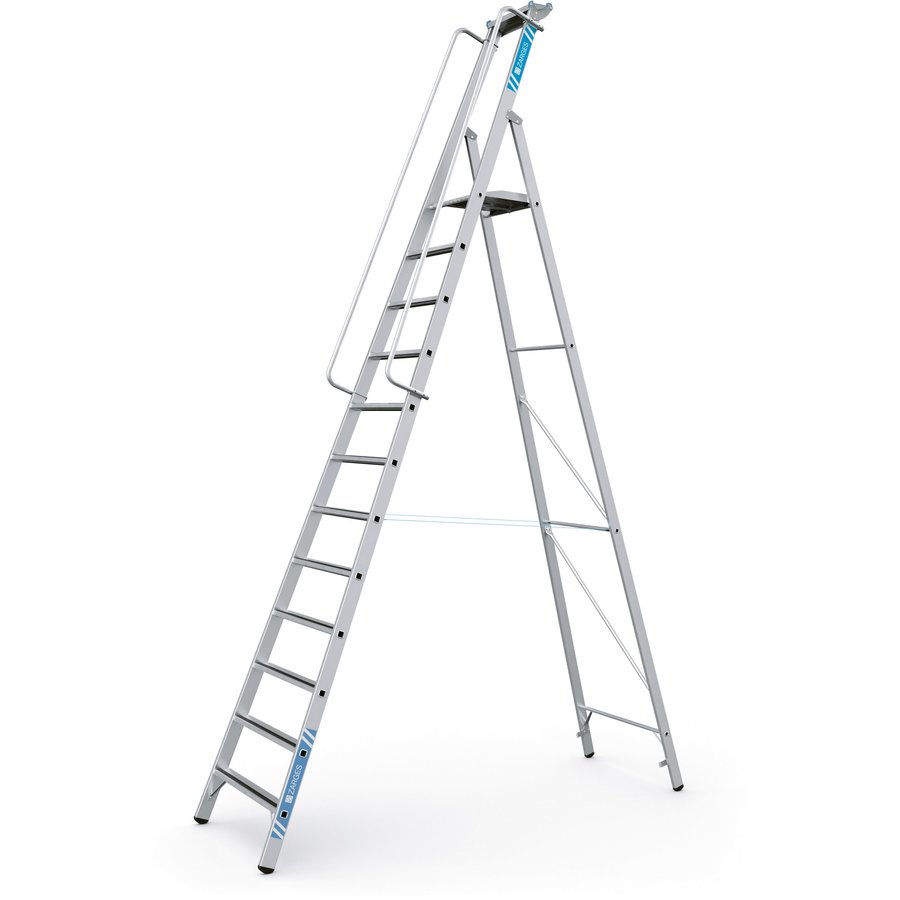 ZARGES Meistertritt S - LM-Stehleiter m Plattform 12 Stufen
