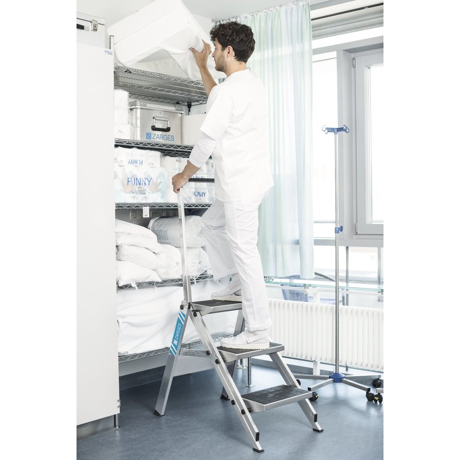 ZARGES Plazamax P - LM-Sicherheitstreppe 4 Stufen