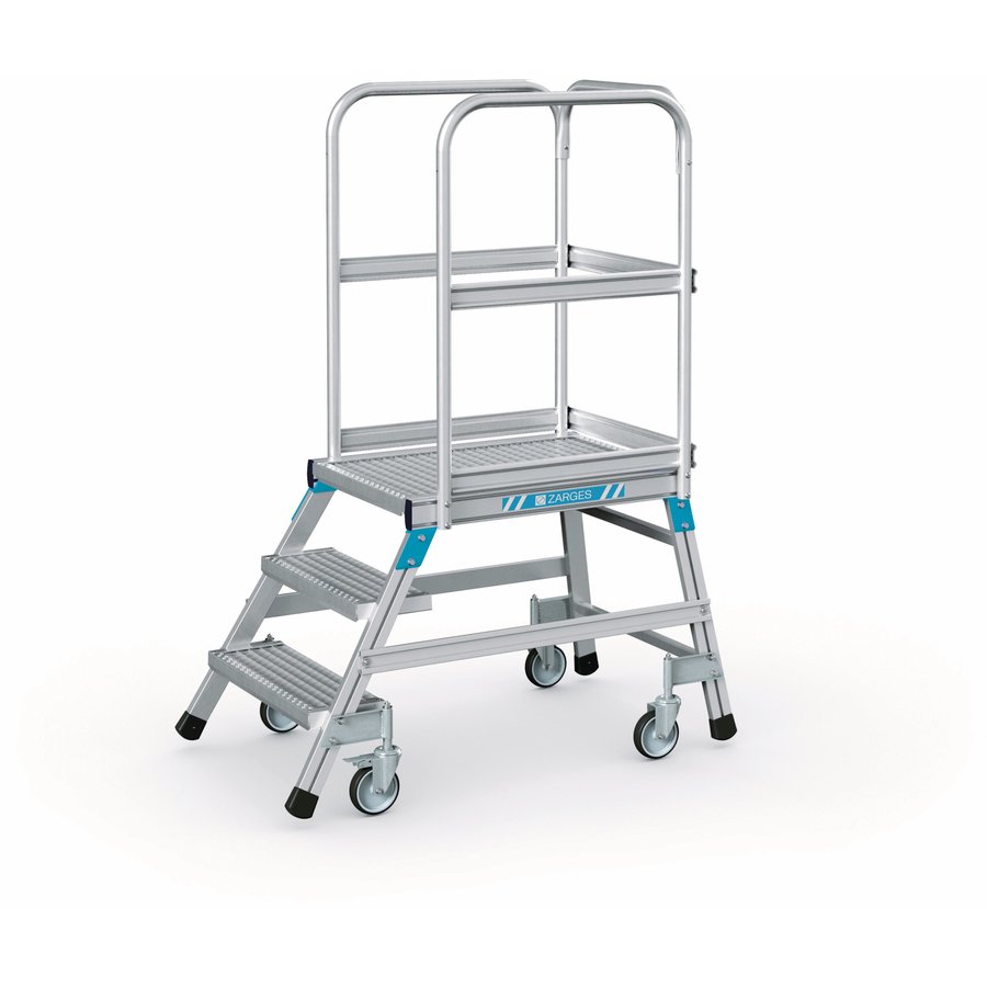 ZARGES Podesttreppe, einseitig 3 Stufen
