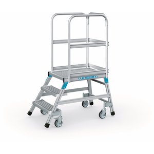 ZARGES Podesttreppe, einseitig 3 Stufen
