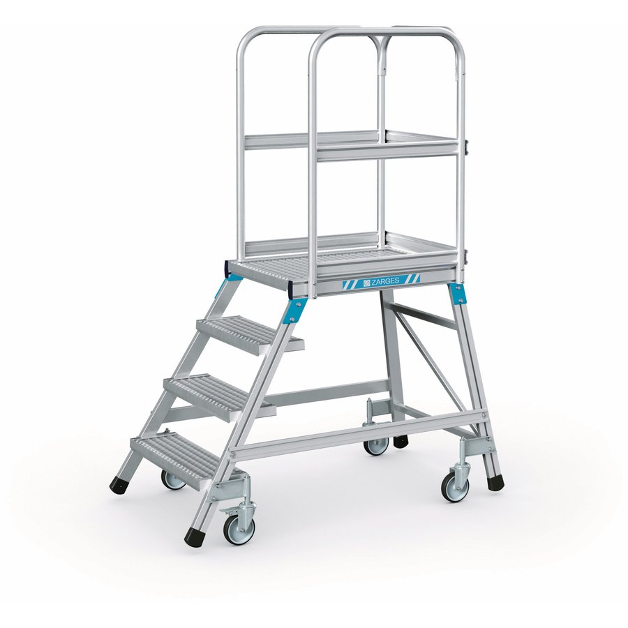ZARGES Podesttreppe, einseitig 4 Stufen