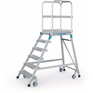 ZARGES Podesttreppe, einseitig 6 Stufen