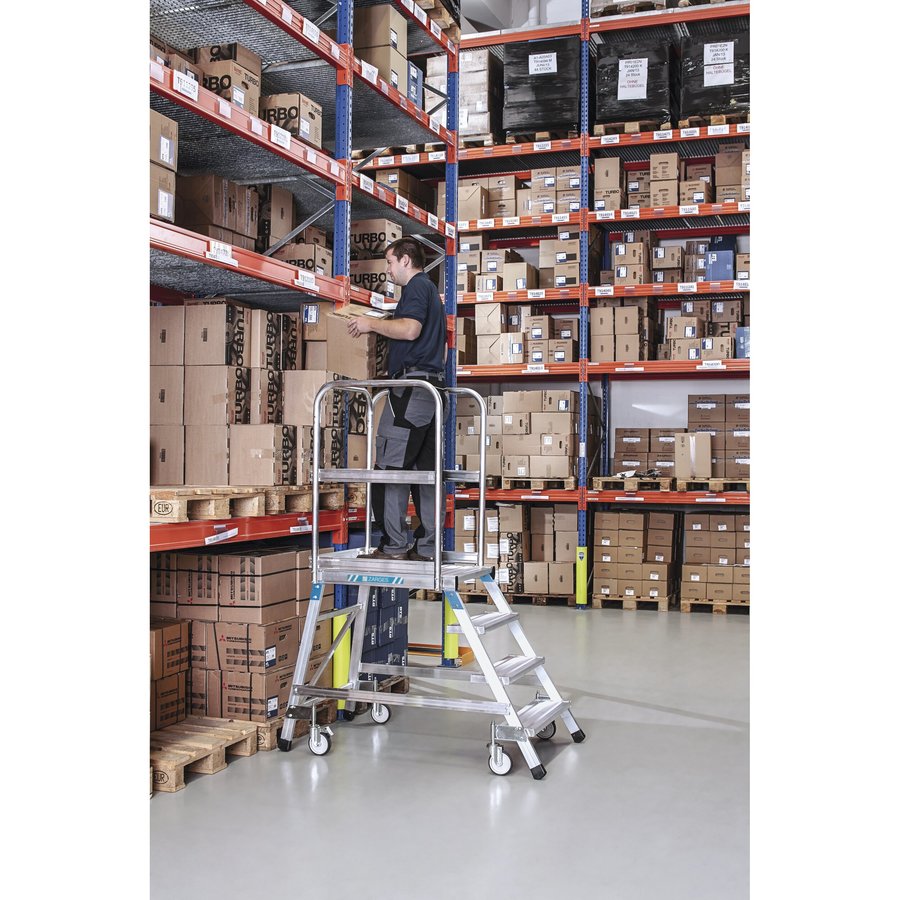 ZARGES Podesttreppe, einseitig 7 Stufen