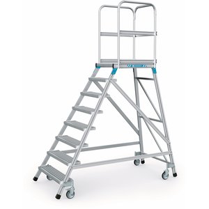 ZARGES Podesttreppe, einseitig 8 Stufen