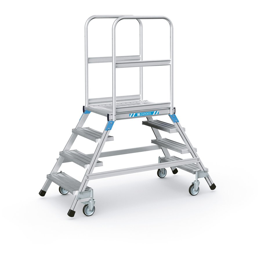 ZARGES Podesttreppe, beidseitig 4 Stufen