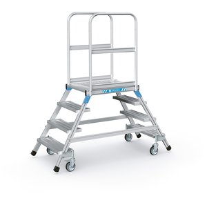 ZARGES Podesttreppe, beidseitig 4 Stufen