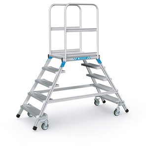 ZARGES Podesttreppe, beidseitig 5 Stufen