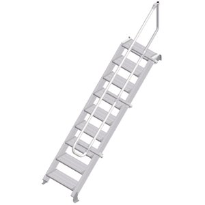 ZARGES LM-Treppe 45° 9 Stufen, 600 mm breit, Höhe 1,93 m