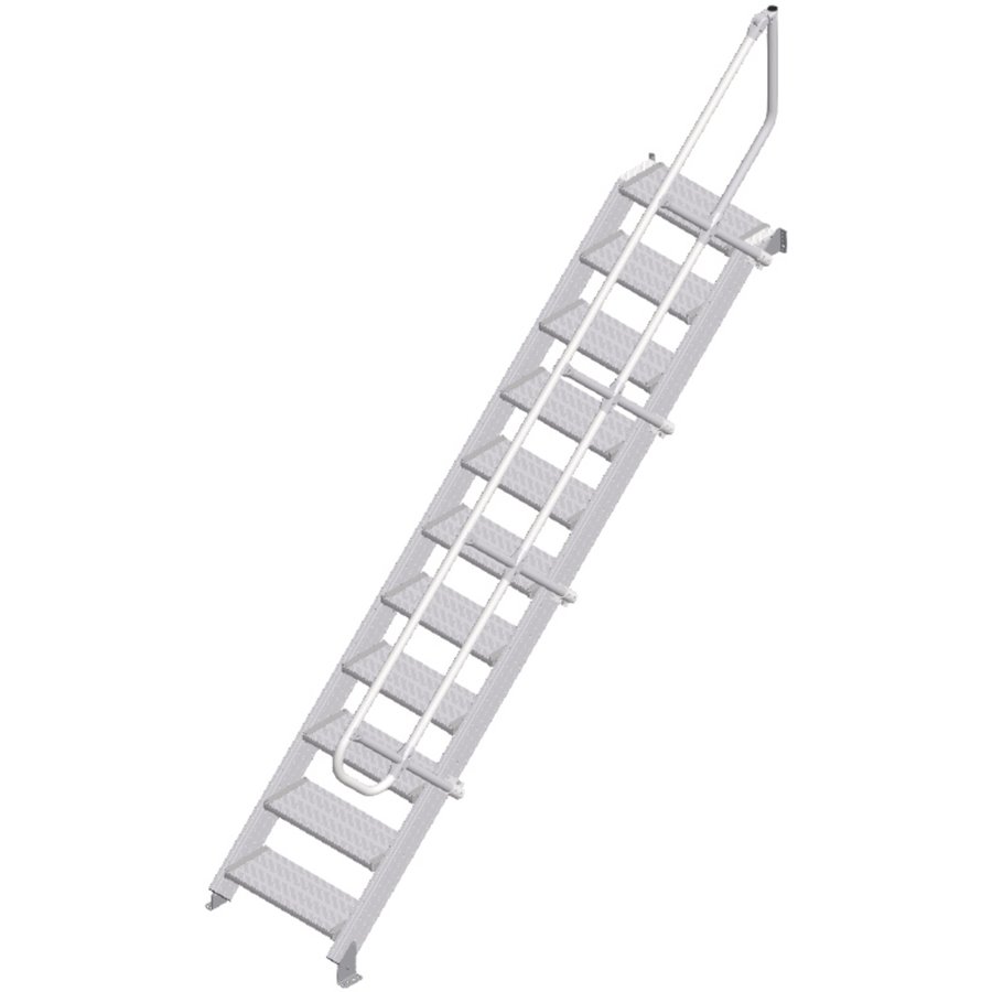 ZARGES LM-Treppe 45° 11 Stufen, 600 mm breit, Höhe 2,36 m