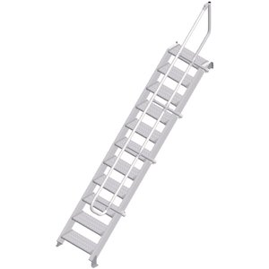 ZARGES LM-Treppe 45° 11 Stufen, 600 mm breit, Höhe 2,36 m