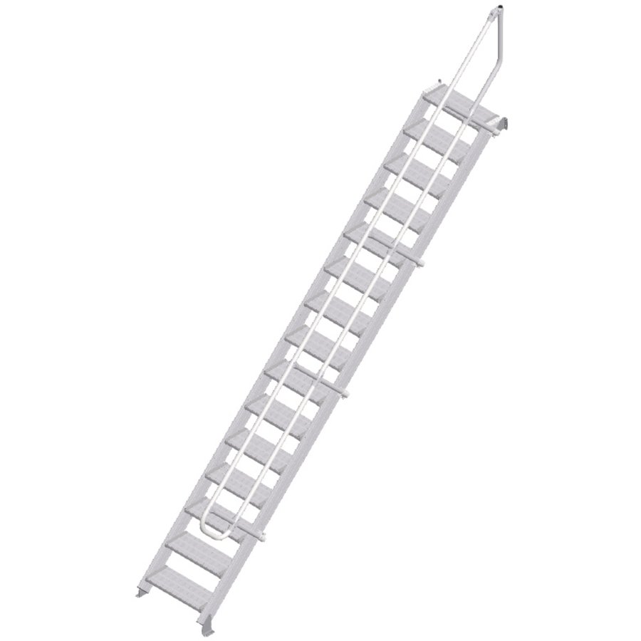 ZARGES LM-Treppe 45° 15 Stufen, 600 mm breit, Höhe 3,22 m