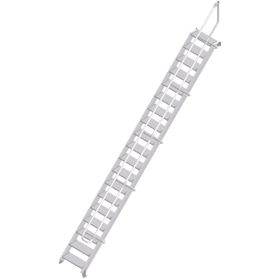 ZARGES LM-Treppe 45° 19 Stufen, 600 mm breit, Höhe 4,08 m