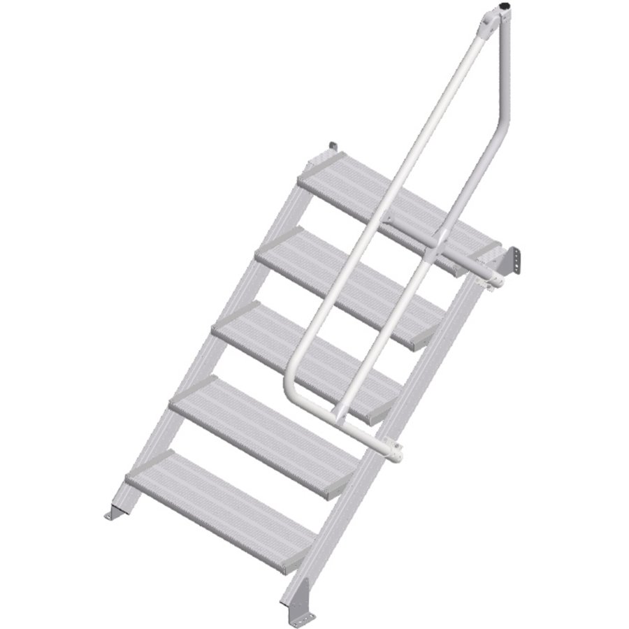 ZARGES LM-Treppe 45° 5 Stufen, 800 mm breit, Höhe 1,07 m