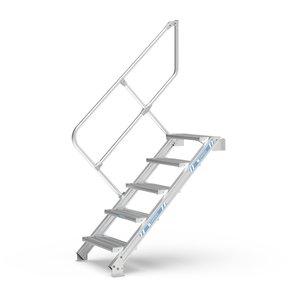 ZARGES LM-Treppe 45° 5 Stufen, 600 mm breit, Höhe 1,07 m