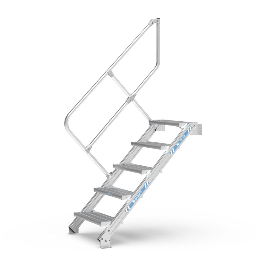 ZARGES LM-Treppe 45° 5 Stufen, 600 mm breit, Höhe 1,07 m