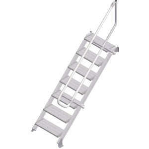 ZARGES LM-Treppe 45° 7 Stufen, 600 mm breit, Höhe 1,50 m