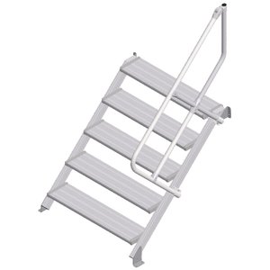 ZARGES LM-Treppe 45° 5 Stufen, 1000 mm breit, Höhe 1,07 m
