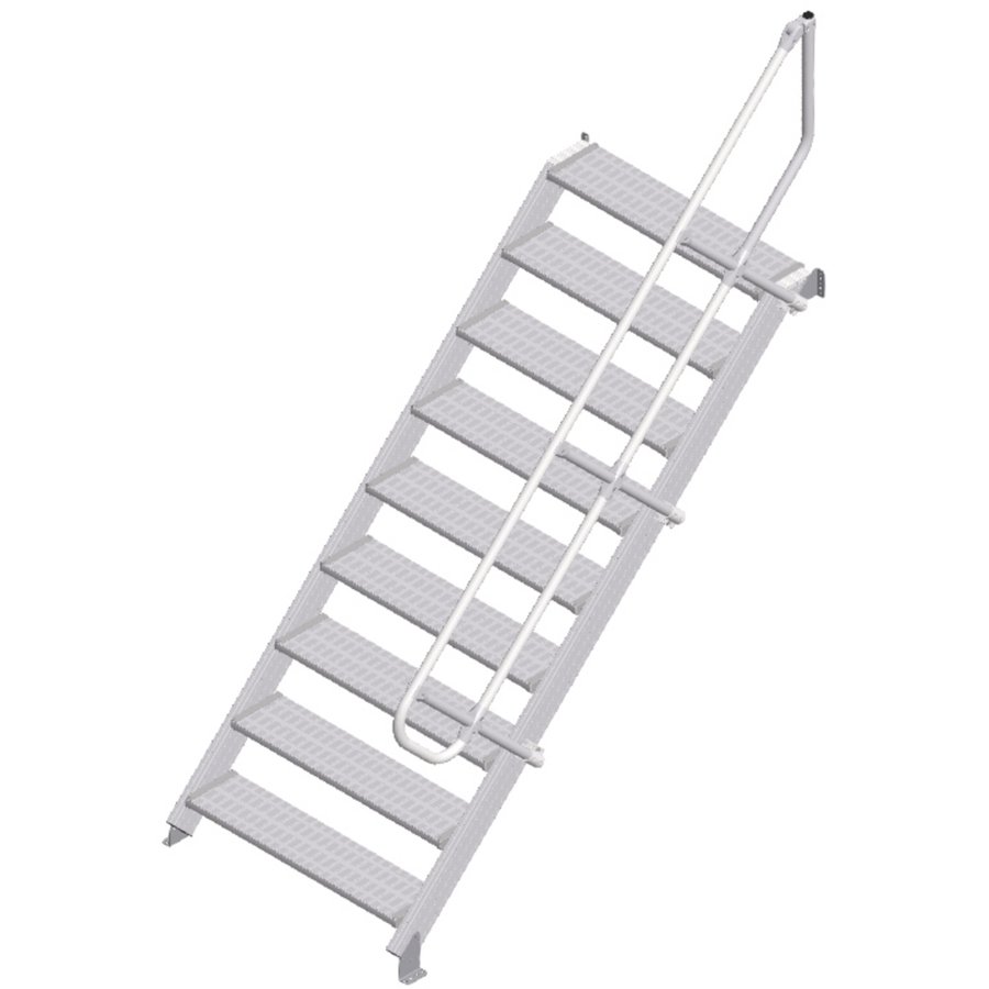 ZARGES LM-Treppe 45° 9 Stufen, 1000 mm breit, Höhe 1,93 m