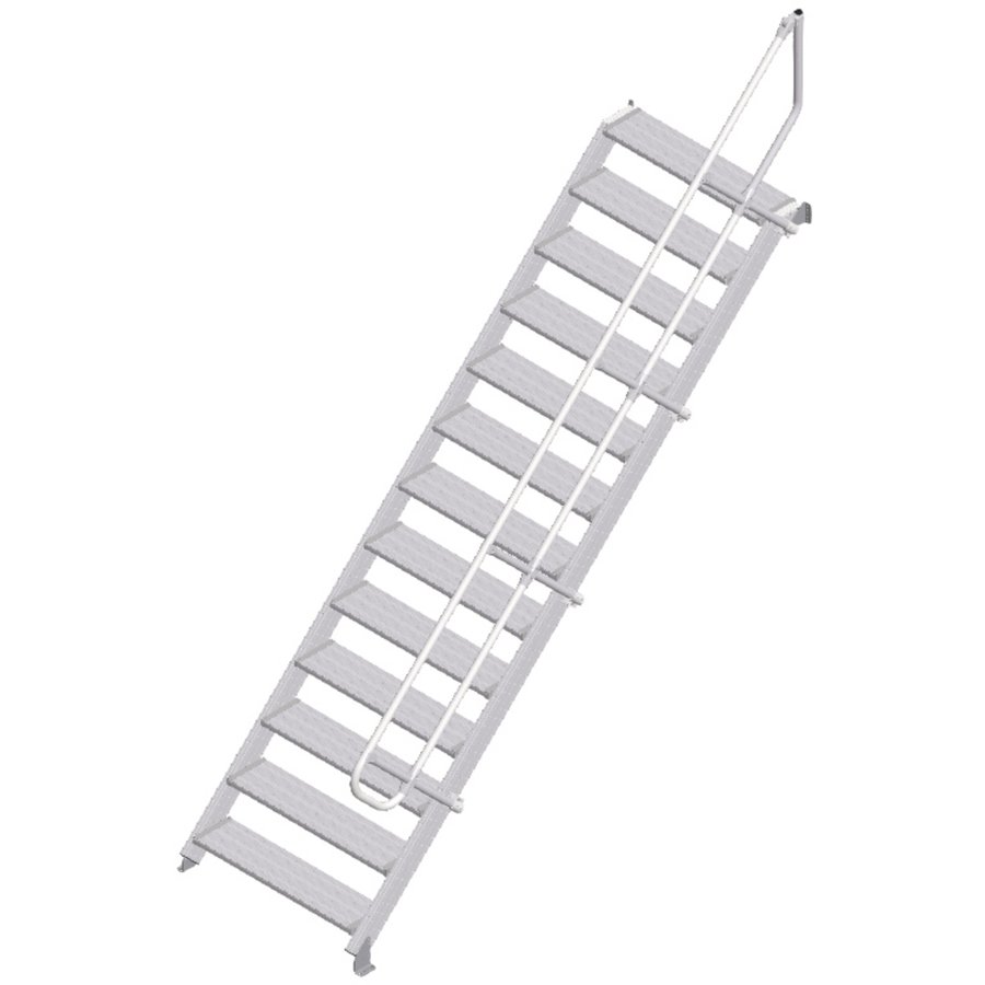 ZARGES LM-Treppe 45° 13 Stufen, 1000 mm breit, Höhe 2,79 m