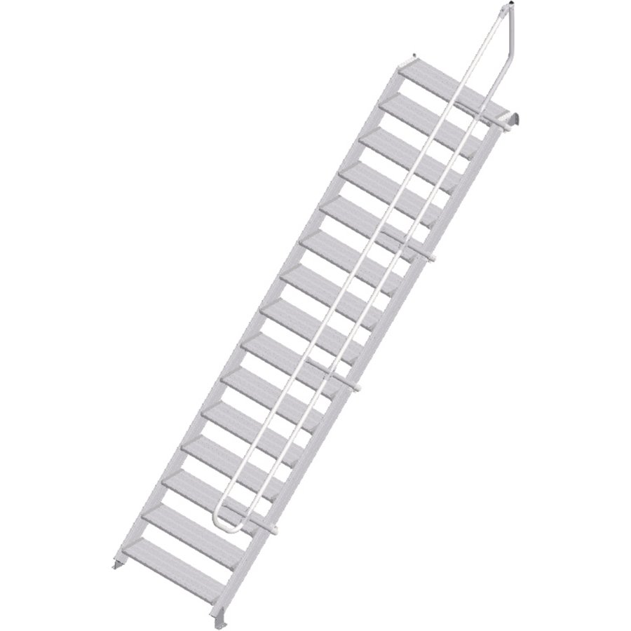 ZARGES LM-Treppe 45° 15 Stufen, 1000 mm breit, Höhe 3,22 m